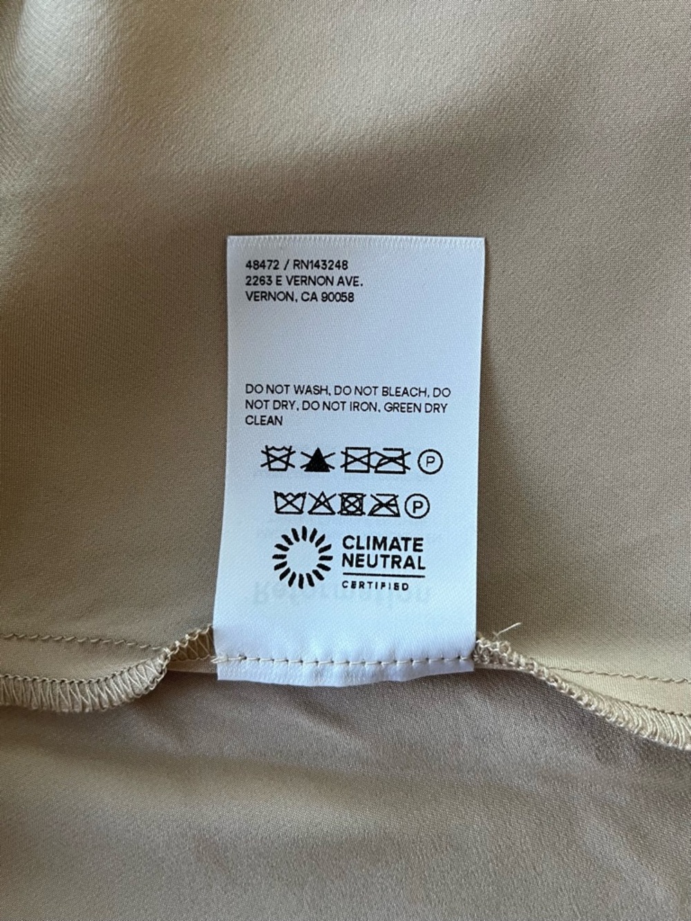 Reformation Layla Silk Skirt in Sand Size 4 - Picture 6 of 9
